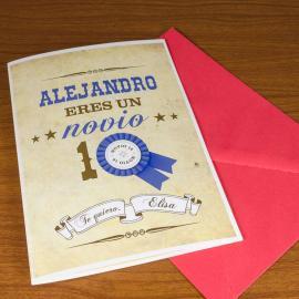 Tarjeta personalizada Novio 10 Tarjeta personalizada Novio 10