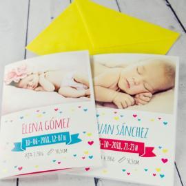 Tarjeta personalizada para bebé Tarjeta personalizada para bebé