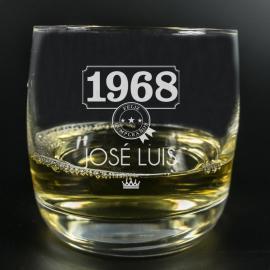 Vaso de whisky año de nacimiento Vaso de whisky año de nacimiento