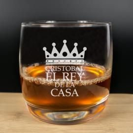 Vaso de whisky grabado para el rey de la casa Vaso de whisky grabado para el rey de la casa