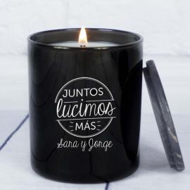Vela grabada 'Juntos' Vela grabada 'Juntos'