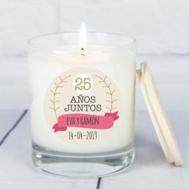 Vela personalizada Bodas de Plata y Bodas de Oro Vela personalizada Bodas de Plata y Bodas de Oro
