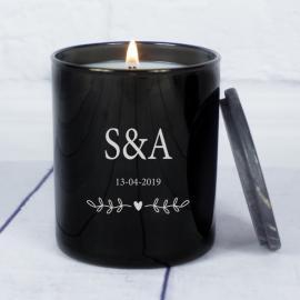 Vela personalizada con iniciales grabadas Vela personalizada con iniciales grabadas