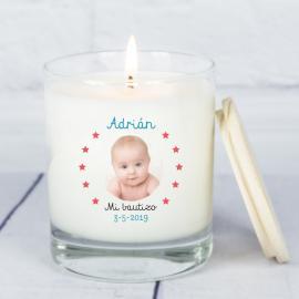 Vela personalizada para Bautizo con foto Vela personalizada para Bautizo con foto