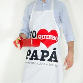 Delantal personalizado Te quiero Papá Delantal personalizado Te quiero Papá