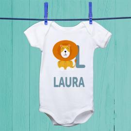 Body bebé personalizado 'alfabeto animal' Body bebé personalizado 'alfabeto animal'