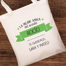 Bolsa tote bag personalizada con texto Bolsa tote bag personalizada con texto
