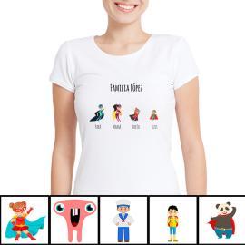 Camiseta familias personalizado para mujer Camiseta familias personalizado para mujer