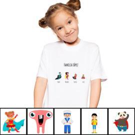 Camiseta infantil 'Familias' personalizada Camiseta infantil 'Familias' personalizada