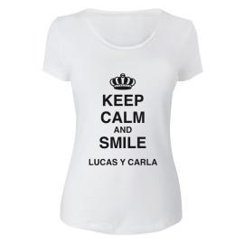 Camiseta Keep calm and smile para madres Camiseta Keep calm and smile para madres