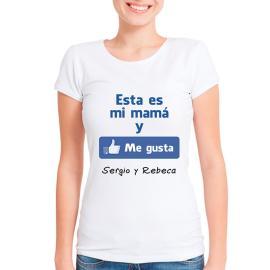 Camiseta me gusta mi mamá personalizada Camiseta me gusta mi mamá personalizada
