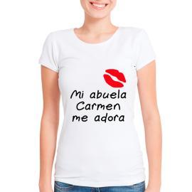 Camiseta mi abuela me adora personalizada Camiseta mi abuela me adora personalizada