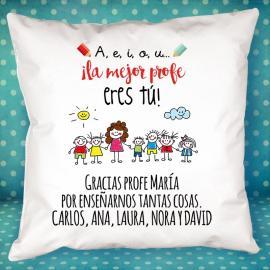 Cojín personalizado 'El mejor profe eres tú' Cojín personalizado 'El mejor profe eres tú'