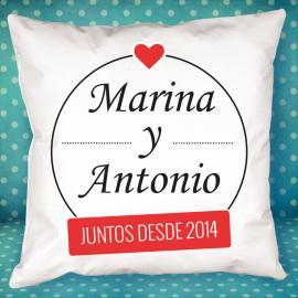 Cojín personalizado juntos desde... Cojín personalizado juntos desde...
