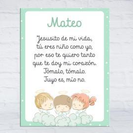Placa oración personalizada para comunión o bautizo Placa oración personalizada para comunión o bautizo
