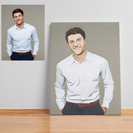 Lienzo Personalizado con tu Foto Caricaturizada Lienzo Personalizado con tu Foto Caricaturizada