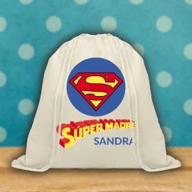 Mochila de cuerdas BIO personalizada Súpermadre Mochila de cuerdas BIO personalizada Súpermadre