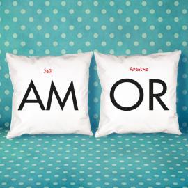 Pack de cojines AMOR personalizados Pack de cojines AMOR personalizados