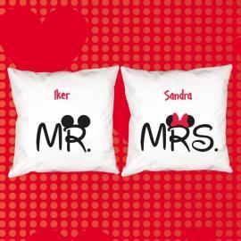 Pack de cojines Mr y Mrs personalizados Pack de cojines Mr y Mrs personalizados