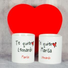 Pack de tazas Te quiero personalizadas Pack de tazas Te quiero personalizadas