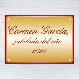 Placa conmemorativa personalizada Placa conmemorativa personalizada