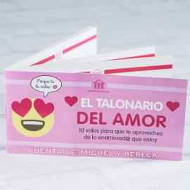 Talonario para parejas personalizado Talonario para parejas personalizado