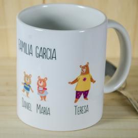 Taza familia Oso personalizado Taza familia Oso personalizado