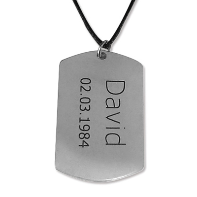 Regalos personalizados: Joyas personalizadas: Colgante chapa para hombre Regalos personalizados: Joyas personalizadas: Colgante chapa para hombre