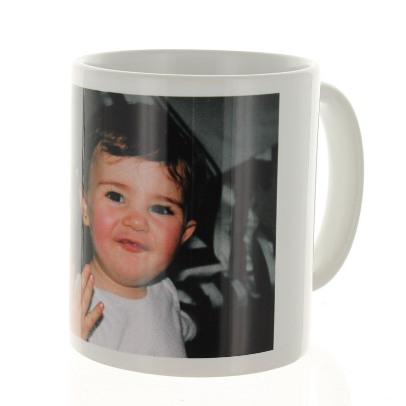 Taza blanca personalizada con foto