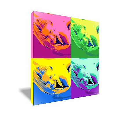 Cuadro Pop Art cuadrado con 4 fotos