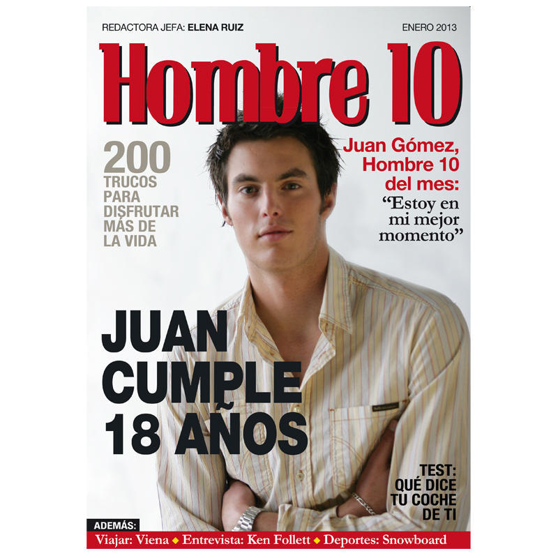 Regalos personalizados: Diseño y decoración: Falsa portada de revista "18 años"