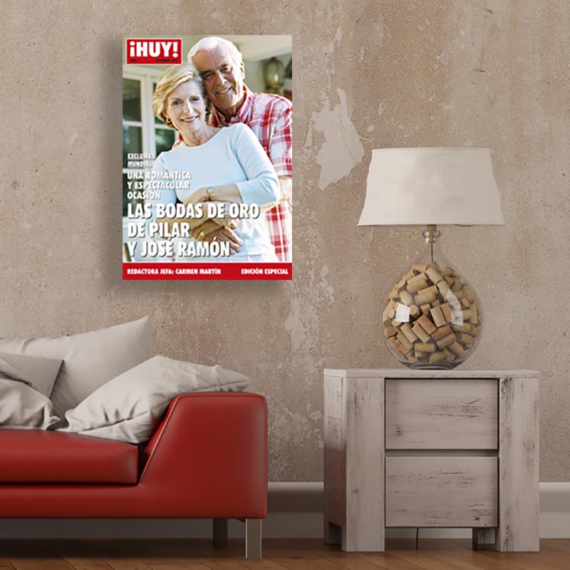 Regalos personalizados: Diseño y decoración: Falsa portada de revista Boda de Oro y Plata