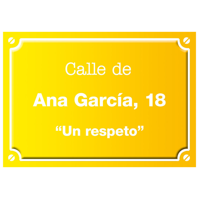 Regalos personalizados: Placa de calle "18 años" personalizada: Placa de calle "18 años" personalizada