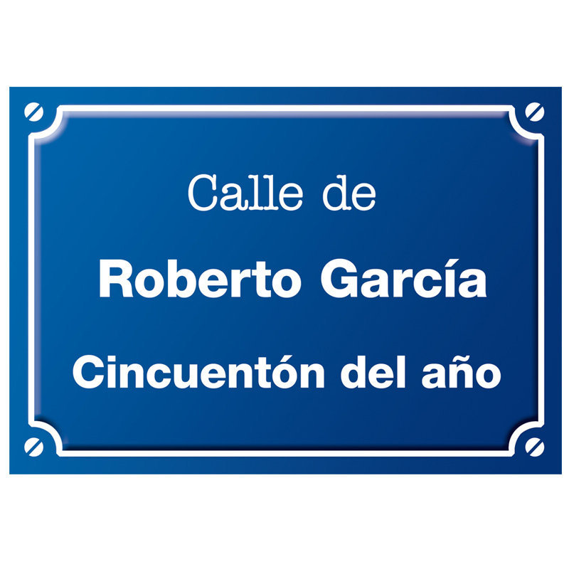 Regalos personalizados: Diseño y decoración: Placa de calle "50 años" personalizada