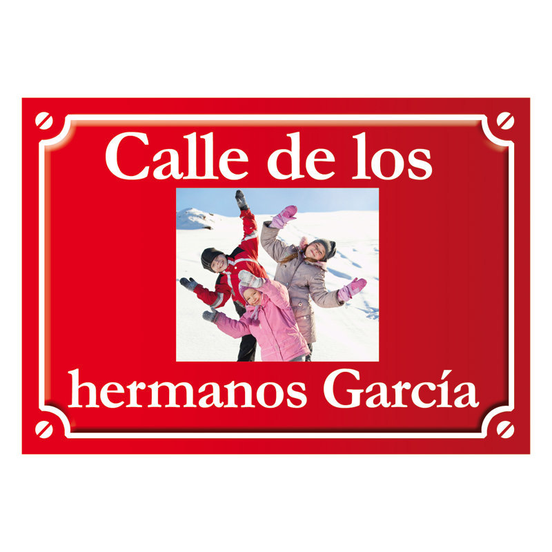 Regalos personalizados: Diseño y decoración: Placa de calle infantil con foto