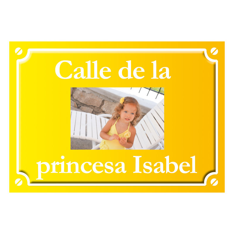 Regalos personalizados: Diseño y decoración: Placa de calle infantil con foto