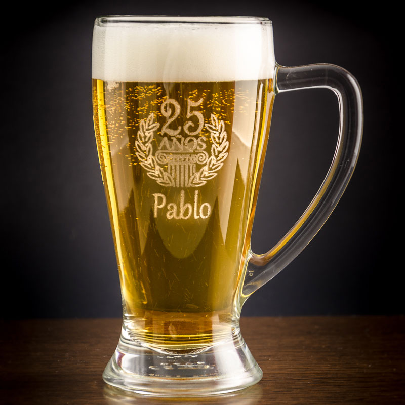 Regalos personalizados: Cristalería personalizada: Jarra de cerveza Baviera para cumpleaños