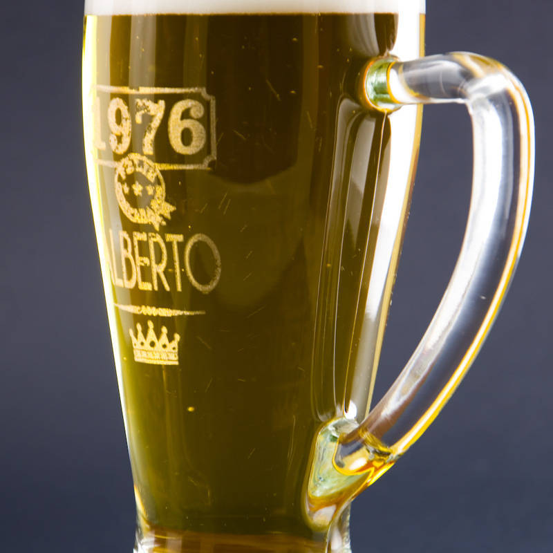 Regalos personalizados: Cristalería personalizada: Jarra de cerveza Baviera del año de nacimiento