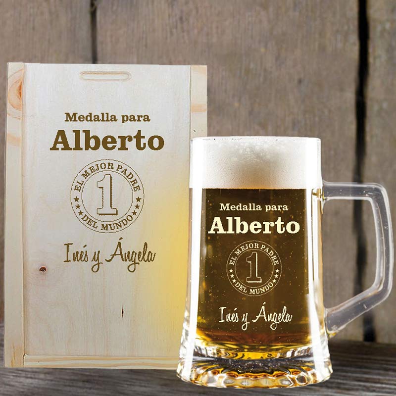 Jarra de cerveza + Caja personalizadas · Regalos Originales - Creaciones  Mikeldi