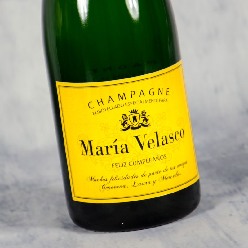 Regalos personalizados: Bebidas personalizadas: Botella de champán personalizada