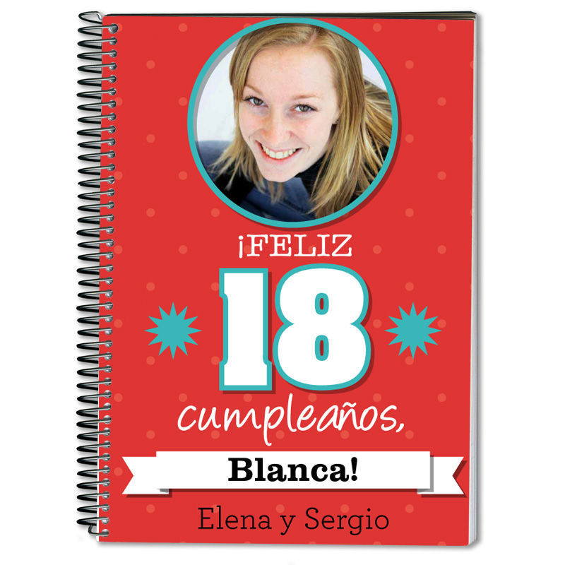 Regalos personalizados: Cuadernos: Cuaderno 18 años personalizado