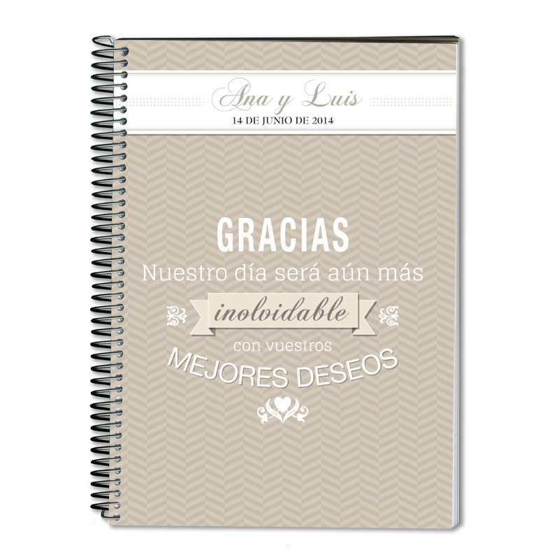 Regalos personalizados: Cuadernos: Cuaderno boda personalizado