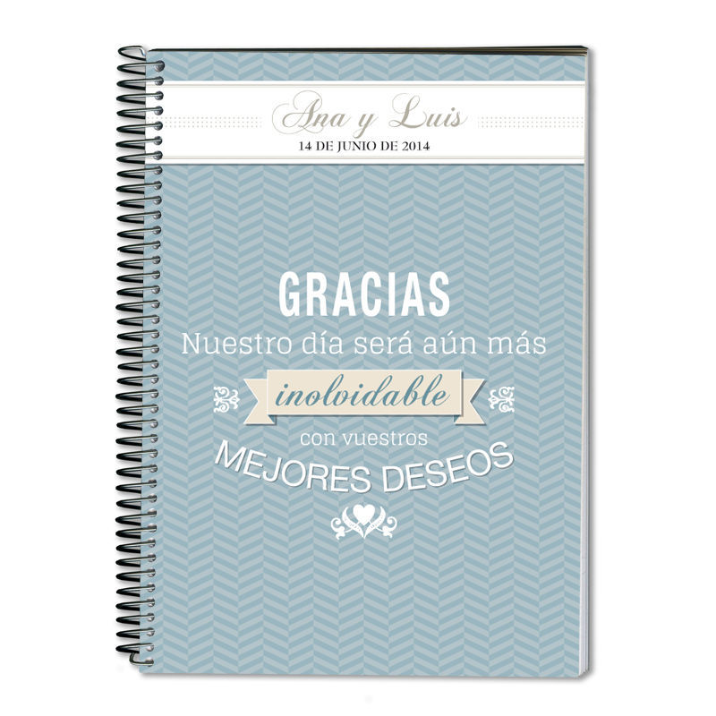 Regalos personalizados: Cuadernos: Cuaderno boda personalizado
