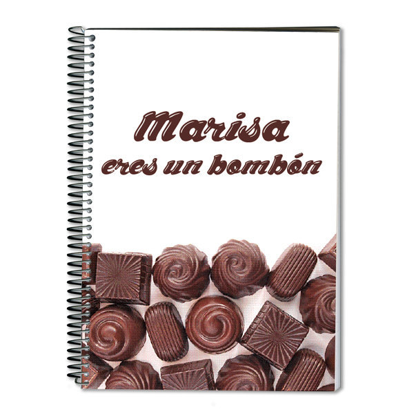 Regalos personalizados: Cuadernos: Cuaderno bombones personalizado