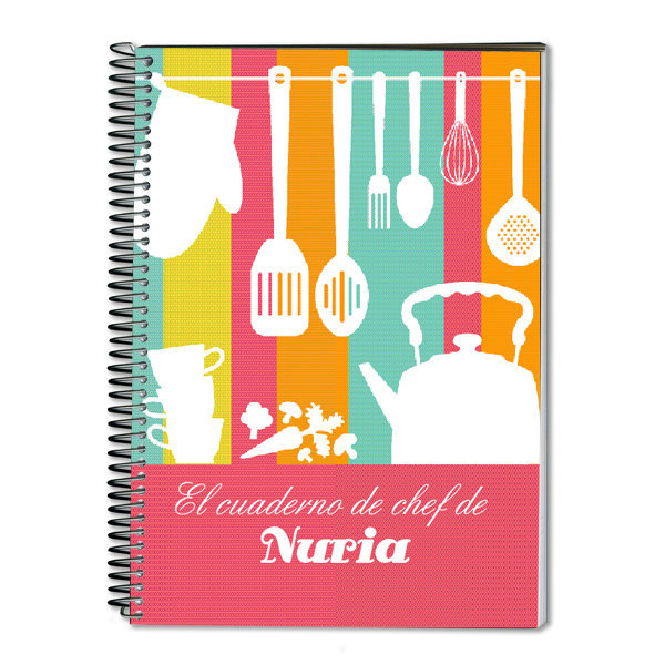 Regalos personalizados: Regalos con nombre: Cuaderno del Chef personalizado
