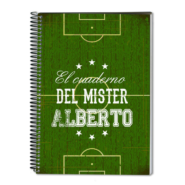 Regalos personalizados: Regalos con nombre: Cuaderno del Mister o del Pichichi