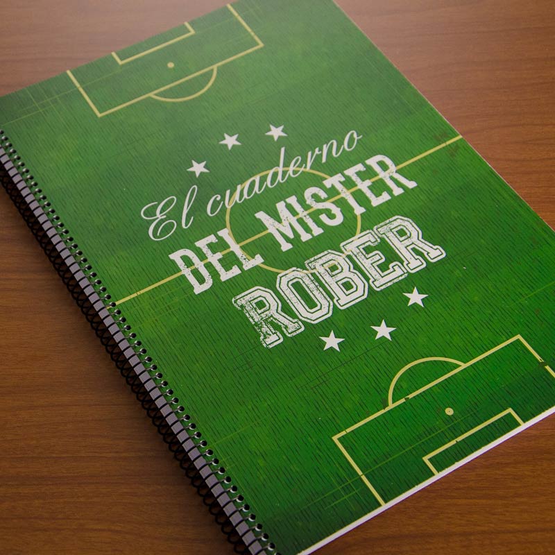 Regalos personalizados: Regalos con nombre: Cuaderno del Mister o del Pichichi