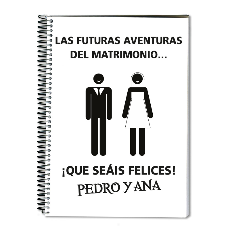 Regalos personalizados: Cuadernos: Cuaderno divertido para pareja