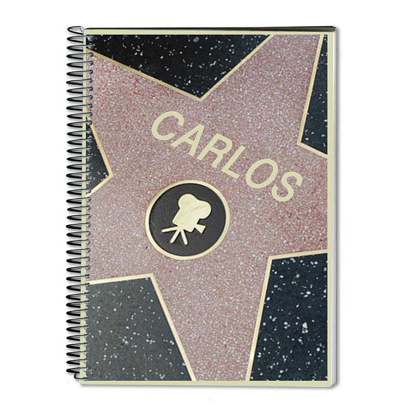 Cuaderno Estrella de la fama personalizado