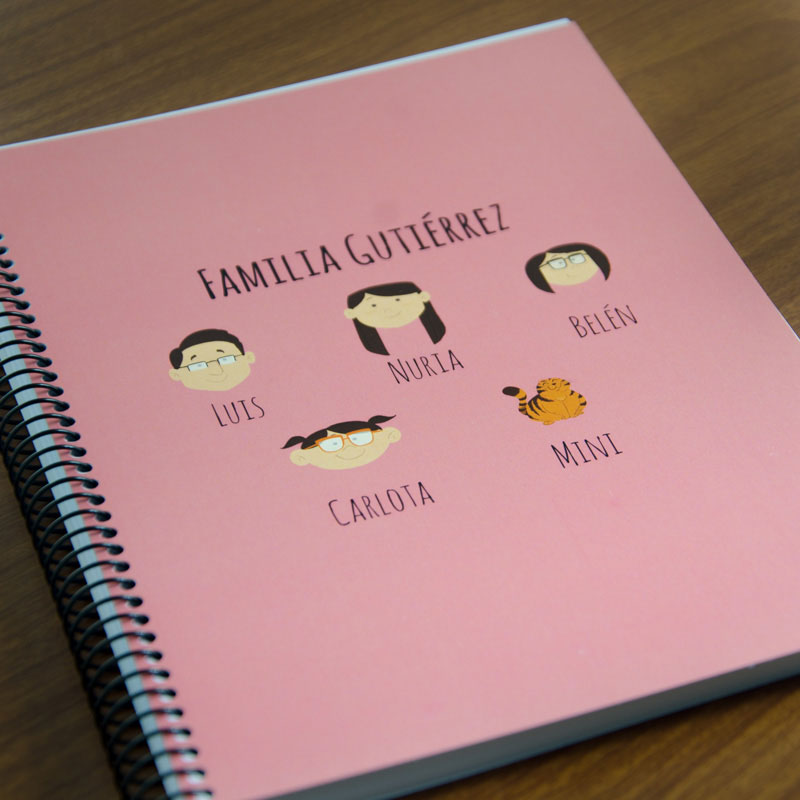 Regalos personalizados: Cuadernos: Cuaderno familia personalizado